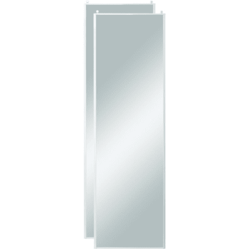 72" x 80" White Framed Mirror Wardrobe Door, 230 Series