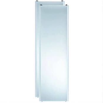 72" X 96" White Framed Bypass Mirror Closet Door