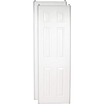 48" x 80" White 6-Panel Bypass Closet Door