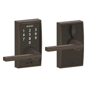 Image for Schlage Century Style Touch Entry Latitude Lever With Flex-Lock, Aged Bronze from HD Supply