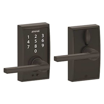 Image for Schlage Century Style Touch Entry Latitude Lever With Flex-Lock, Matte Black from HD Supply