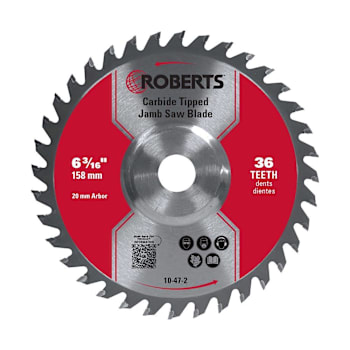 Roberts 6-3/16 In. 36-Tooth Carbide Tip Saw Blade For 10-55 Jamb Saw, #10-47-2