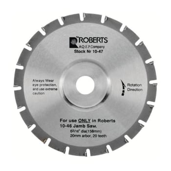 Image for Roberts 6-3/16 in. 36-Tooth Carbide Tip Saw Blade for 10-55 Jamb Saw, #10-47-2 from HD Supply