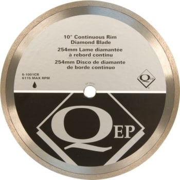Image for QEP 10 Continuous Rim Diamond Tile Saw Blade for Wet Cutting, #6-1001CR from HD Supply
