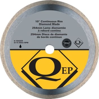 Image for QEP 10 Continuous Rim Diamond Blade for Wet Cutting 6115 Maximum RPM, #6-1003CR from HD Supply