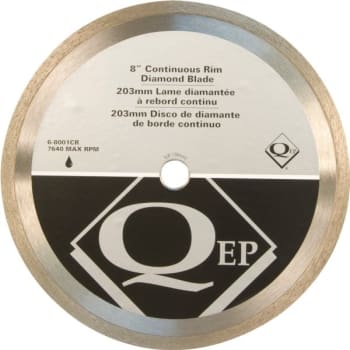 Image for QEP #6-8001CR, 8 in. Continuous Rim Diamond Tile Saw Blade for Wet Cutting from HD Supply