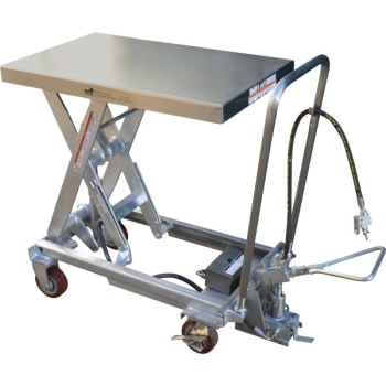 Image for Vestil Silver Hydraulic Steel Cart 20 x 40" from HD Supply