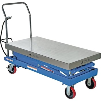 Image for Vestil Blue Hydraulic Steel Cart 24 X 47.5" from HD Supply