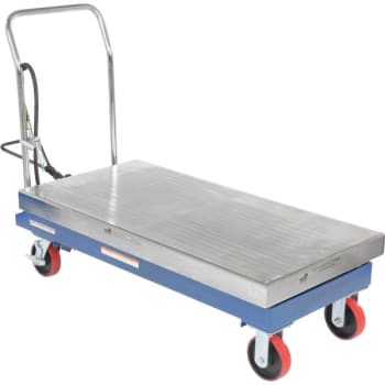 Image for Vestil Blue Hydraulic Steel Cart 24 X 47.25" from HD Supply