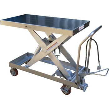 Image for Vestil Silver Hydraulic Steel Cart 24 x 54" from HD Supply