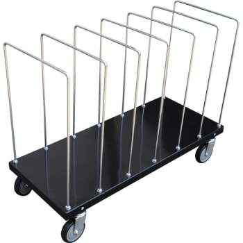 Vestil Black Carton Cart 18 x 44" With Dividers