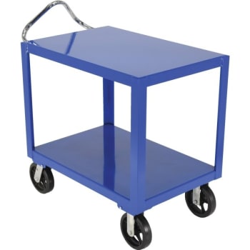 Image for Vestil Blue Ergo Handle Cart 24 x 36" With Rubber Casters from HD Supply
