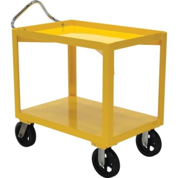 Image for Vestil Yellow Ergo Handle Cart 24 x 36" With Drain And Mold-On-Rubber Wheels from HD Supply