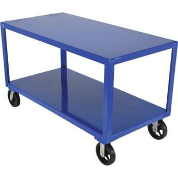 Image for Vestil Blue Ergo Handle Cart 30 X 60" With Rubber Casters from HD Supply