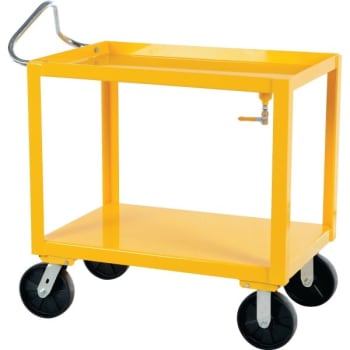 Image for Vestil Yellow Ergo Handle Cart 24 x 36" With 8" Glass-Filled Nylon Wheels from HD Supply