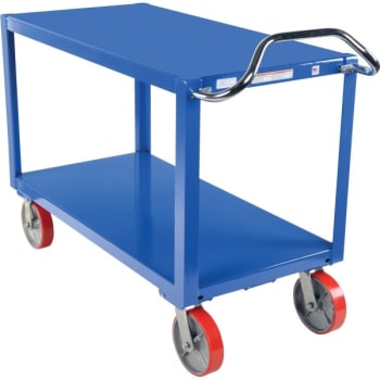 Image for Vestil Blue Ergo Handle Steel Cart 60 x 30" With Polyurethane Casters from HD Supply