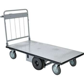 Vestil Gray Electric Material Handling Cart 28 x 60" Without Side Carts