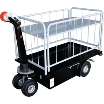 Image for Vestil Black 2-Shelf Side Load Traction Drive Cart from HD Supply