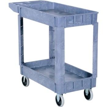 Image for Vestil Gray 2-Shelf Plastic Utility Cart 17.5 x 31" from HD Supply