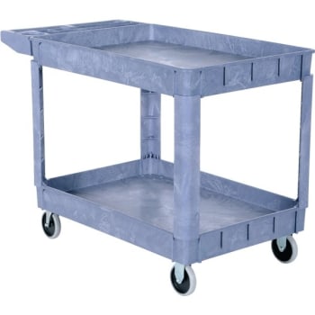 Vestil Gray 2-Shelf Plastic Utility Cart 24 x 36"