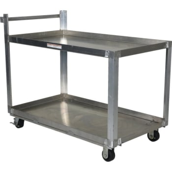 Image for Vestil Silver Service Cart 28 x 48" With 2-Shelf from HD Supply