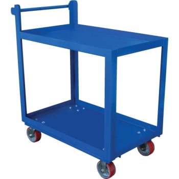 Image for Vestil Blue Steel Service Cart 28 x 40" With 2-Shelf from HD Supply