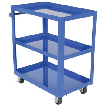 Image for Vestil Blue 3-Shelf Steel Service Cart 22 x 36" from HD Supply