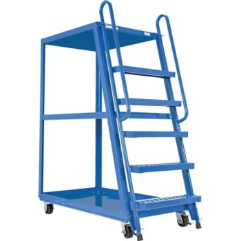 Image for Vestil Blue High Frame Cart 27.5 x 51" With Mold-On-Rubber Casters from HD Supply