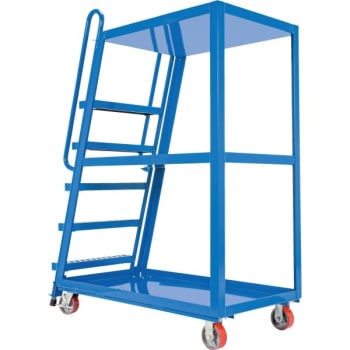 Image for Vestil Blue High Frame Cart 28 x 52" With Poly-On-Steel Casters from HD Supply