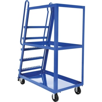 Image for Vestil Blue High Frame Cart 28 X 52"with Rubber-On-Steel Casters from HD Supply