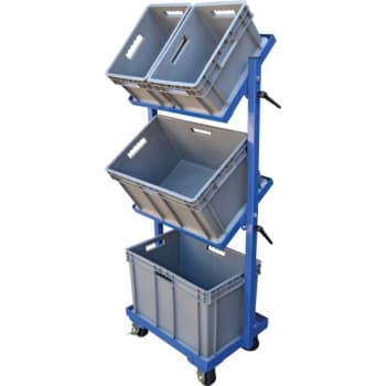 Image for Vestil Blue 3-Shelf 3-Basket Multi-Tier Cart from HD Supply