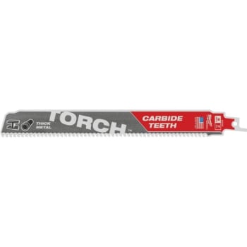 Image for Milwaukee® Torch™ Sawzall® Blade With Carbide Teeth, 9", 7 Tpi from HD Supply