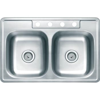 Seasons® 33 X 22 X 7 In. Top Mount Kitchen Sink (Stainless)