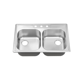 Seasons® 33 X 22 X 6 In. Double Bowl Kitchen Sink