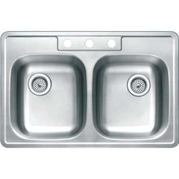 Seasons® 33 X 22 X 6 In. Double Bowl Kitchen Sink