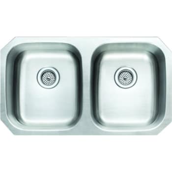 Image for Seasons® 32W X 18L X 8D Double Bowl Undermount Sink from HD Supply