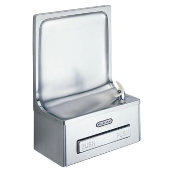 Elkay® Fountain, Wall Mount, Simulated Semi-Recessed, Nonfiltered, Stainless