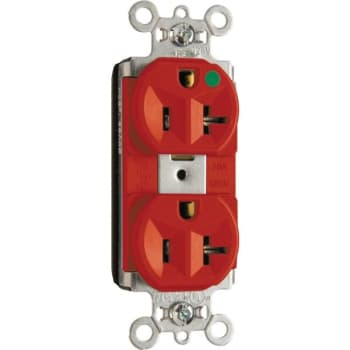 Image for Legrand® PlugTail 20 Amp Single Pole Hospital-Grade Duplex Outlet (Red) from HD Supply