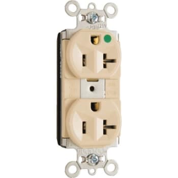 Image for Legrand® PlugTail 20 Amp Single Pole Hospital-Grade Duplex Outlet (Ivory) from HD Supply