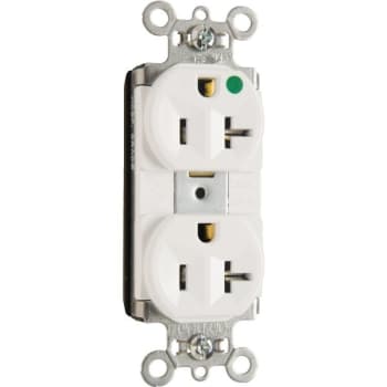 Image for Legrand® Plugtail 20 Amp 125 Volt Single Pole Hospital-Grade Duplex Standard Outlet (White) from HD Supply