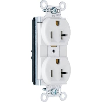 Image for Legrand® Plugtail 20 Amp Commercial Single Pole Duplex Standard Outlet (White) from HD Supply