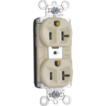 Image for Legrand® Plugtail 20 Amp Single Pole Duplex Outlet (Ivory) from HD Supply