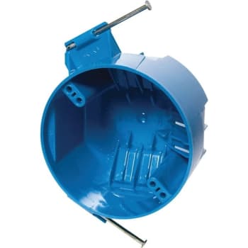 Image for Carlon 1-Gang Round New Work Pvc Ceiling Electrical Box (Blue) from HD Supply