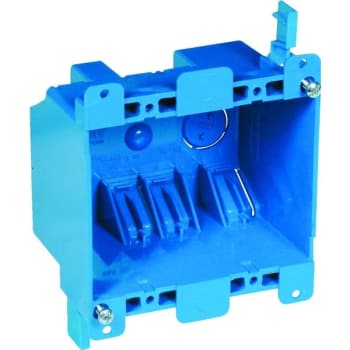 Image for Carlon 2-Gang Old Work PVC Switch/Outlet Electrical Box (Blue) from HD Supply
