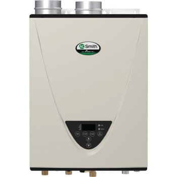 A. O. Smith® Indoor Condensing 199k Btu NG Tankless Water Heater, Recirc Pump