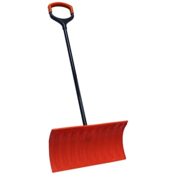 Bigfoot 21" Poly Snow Roller Shovel With X-Large Shock Absorbing D-Grip