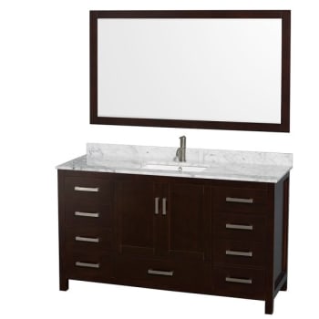 Image for Wyndham Collection Sheffield 60 In. Single Bathroom Vanity W/ Mirror And Counter (Espresso) from HD Supply