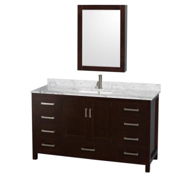 Image for Design House Wyndham Sheffield Espresso Single Bath Vanity 60 Inch With Medicine Cabinet from HD Supply