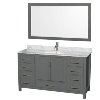 Image for Design House Wyndham Sheffield Dark Gray Single Bath Vanity With Top And 58 Inch Mirror from HD Supply