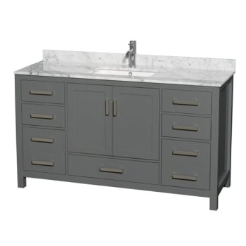 Image for Design House Wyndham Sheffield Dark Gray Single Bath Vanity 60 Inch With Top, Square Sink from HD Supply